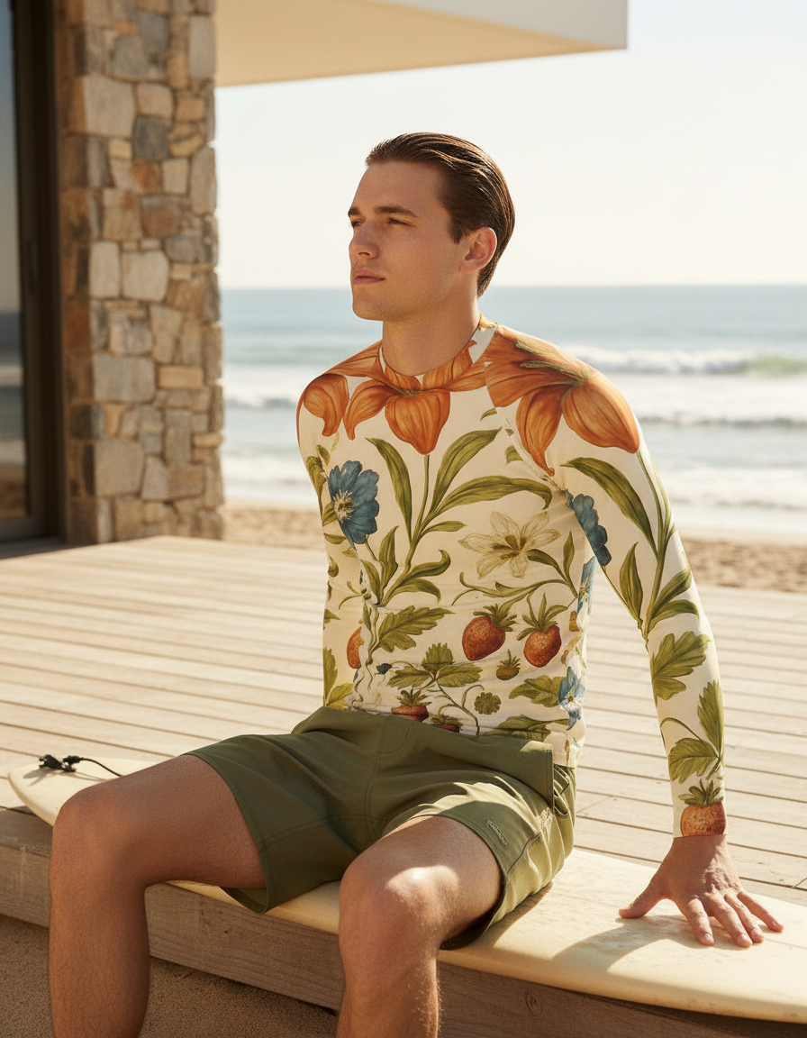 Men's Merian Botanical rashguard