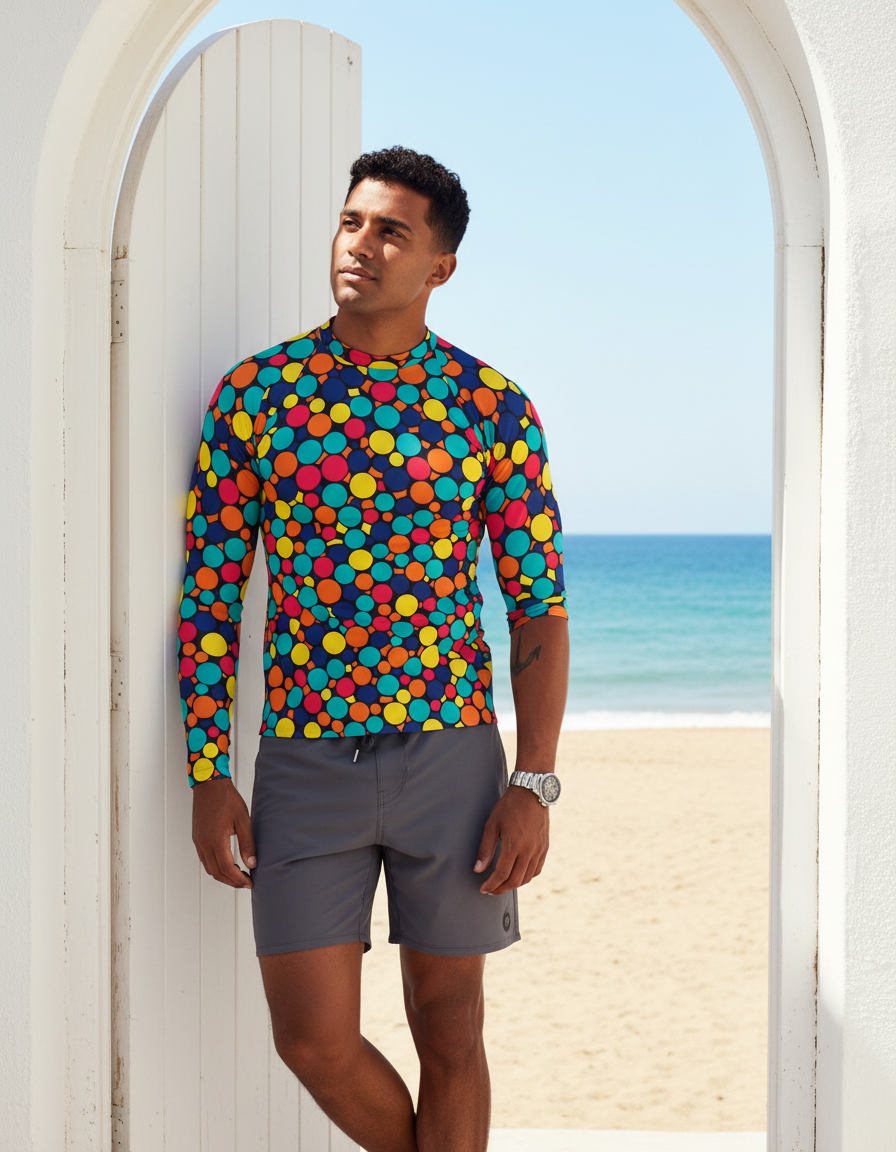 Men's Vibrant Seamless Patterns rashguard