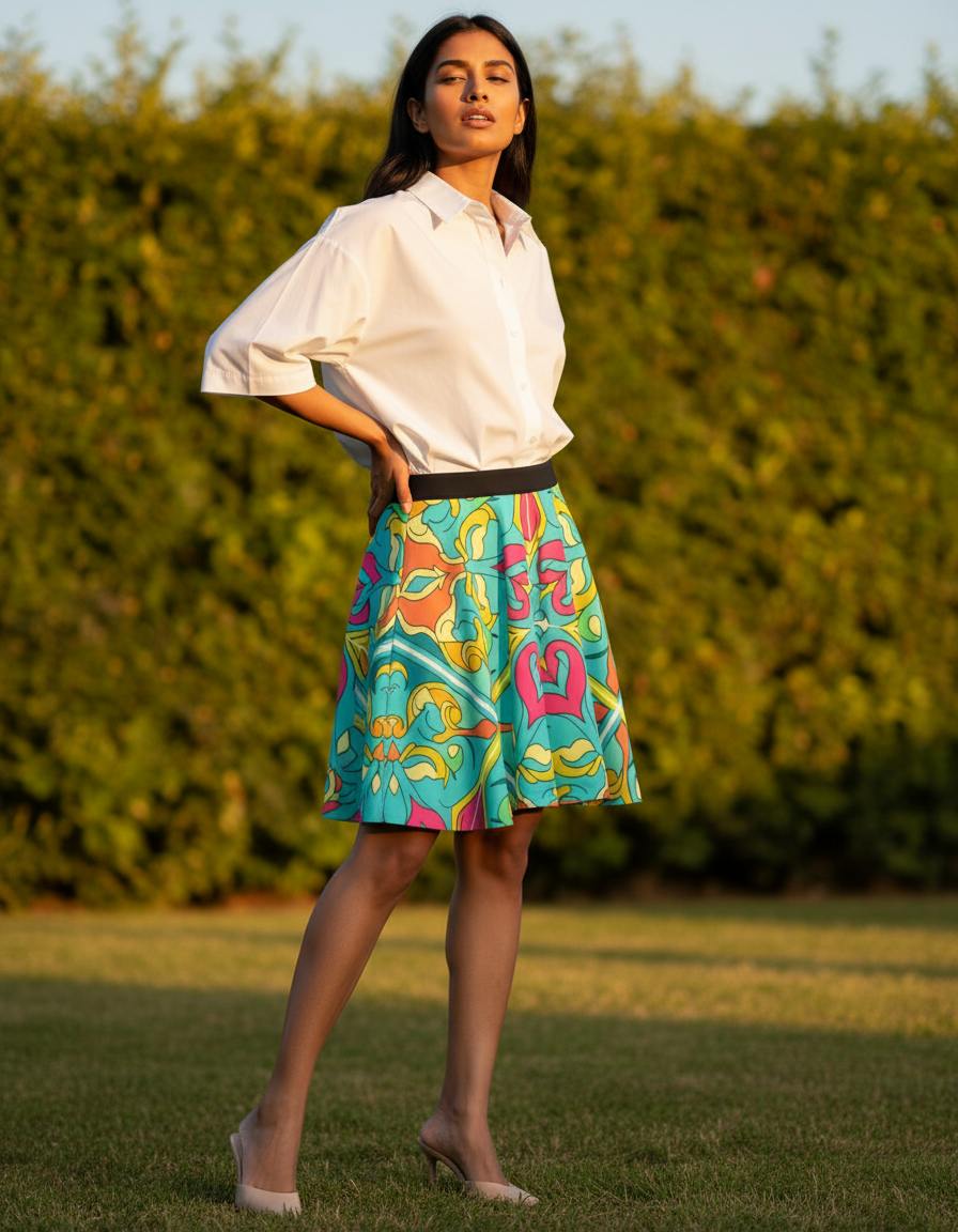 Skater Skirt in Azul