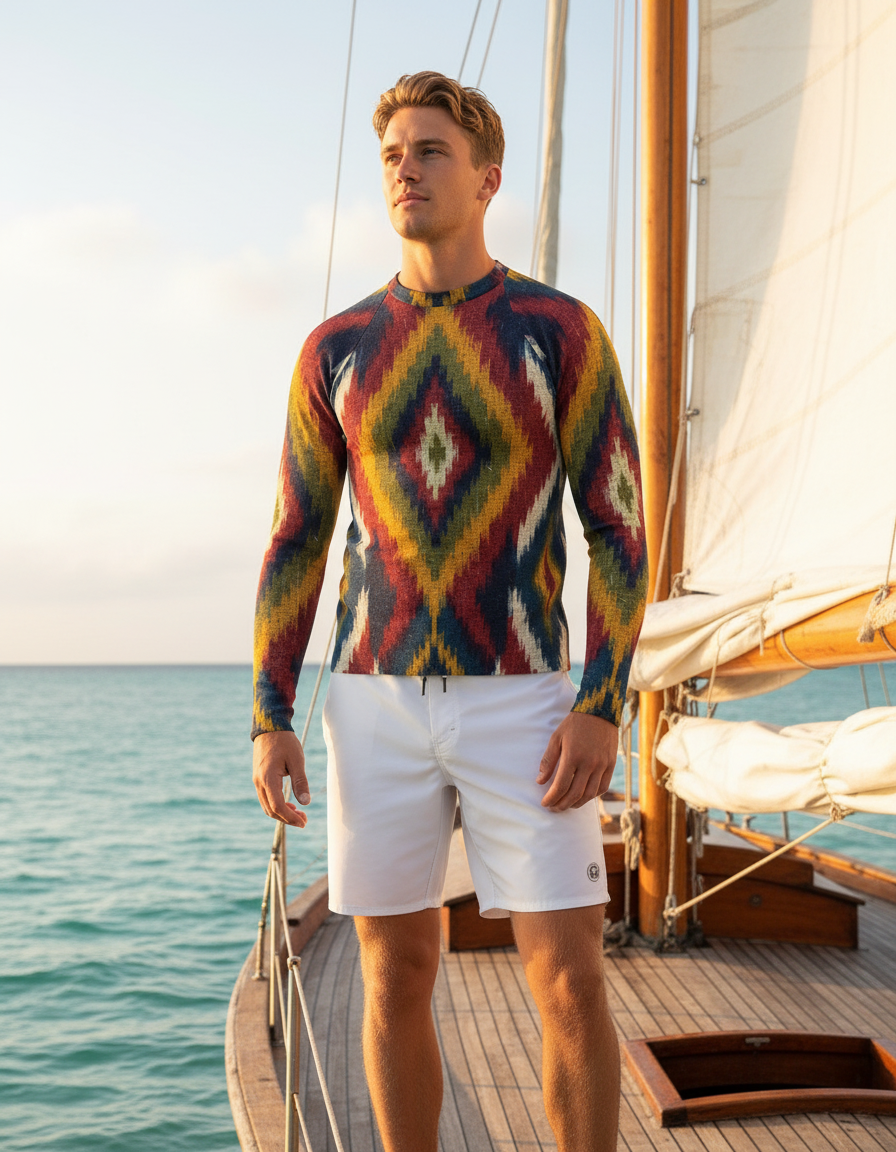 Men's Ikat rashguard