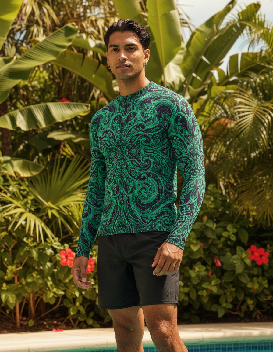 Men's Persian Paisley rashguard