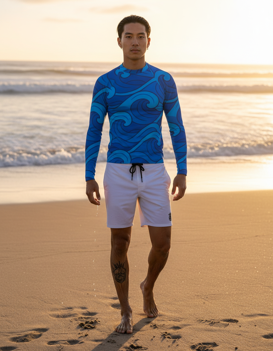 Men's Ocean Wave rashguard