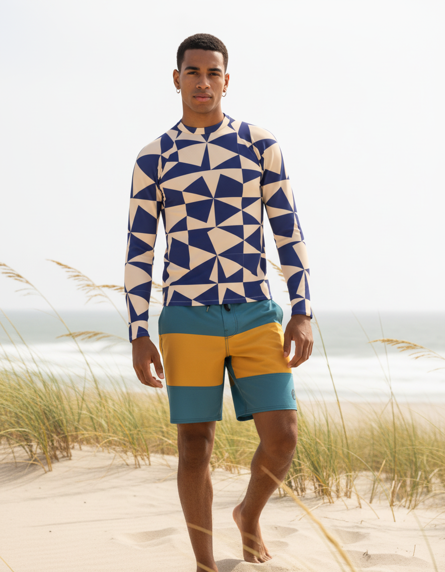 Men's Bicolor Patterns rashguard