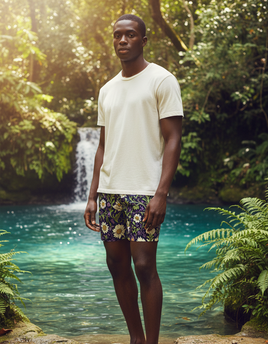 Men's Swim Trunks in Acanthus