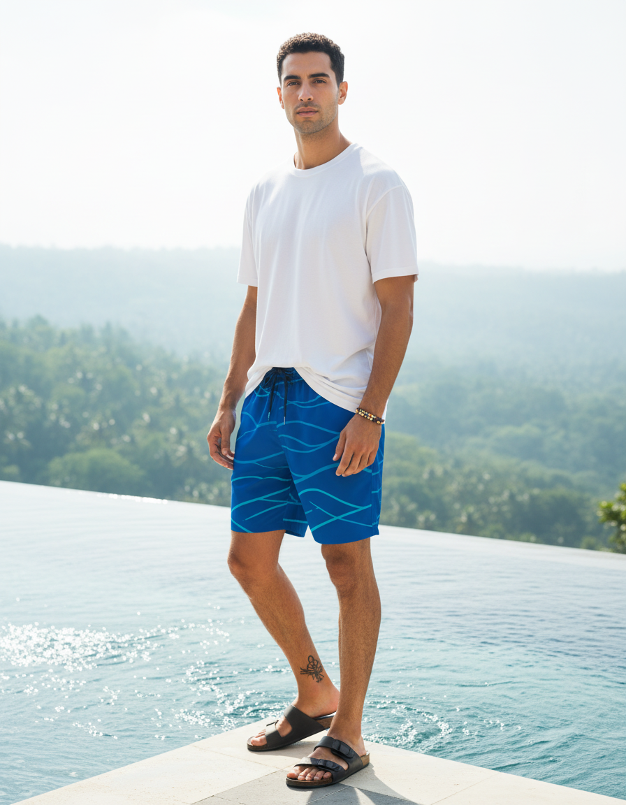 Cresting Wave Men's Swim Trunks