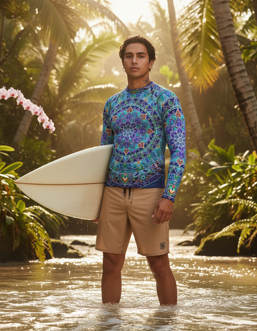 Men's Mandala Art rashguard