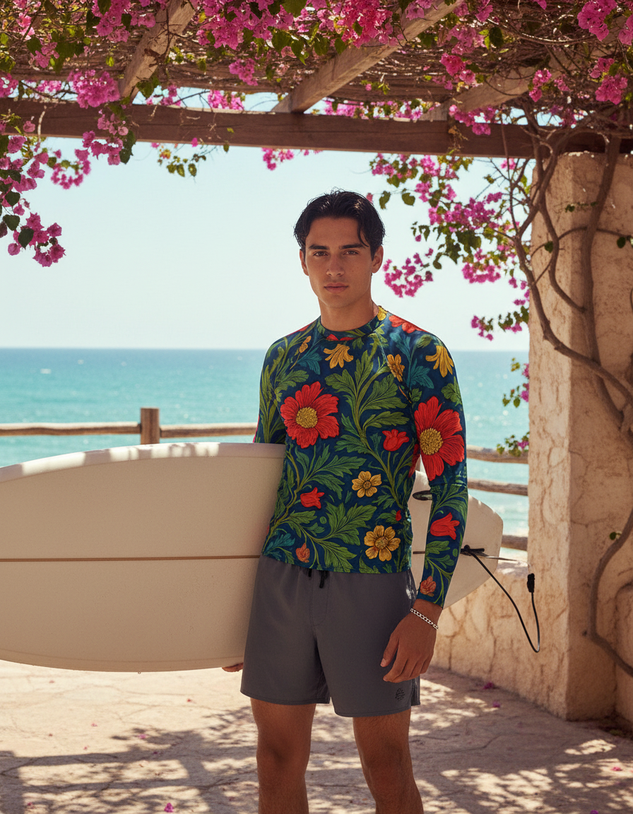 Men's William Morris rashguard