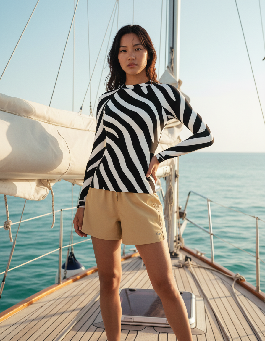 Women's Zebra Patterns rashguard