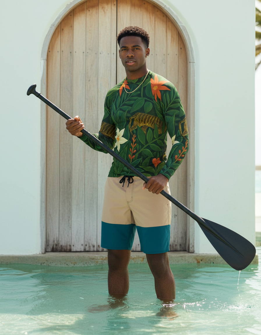 Men's Henri Rousseau Jungle rashguard