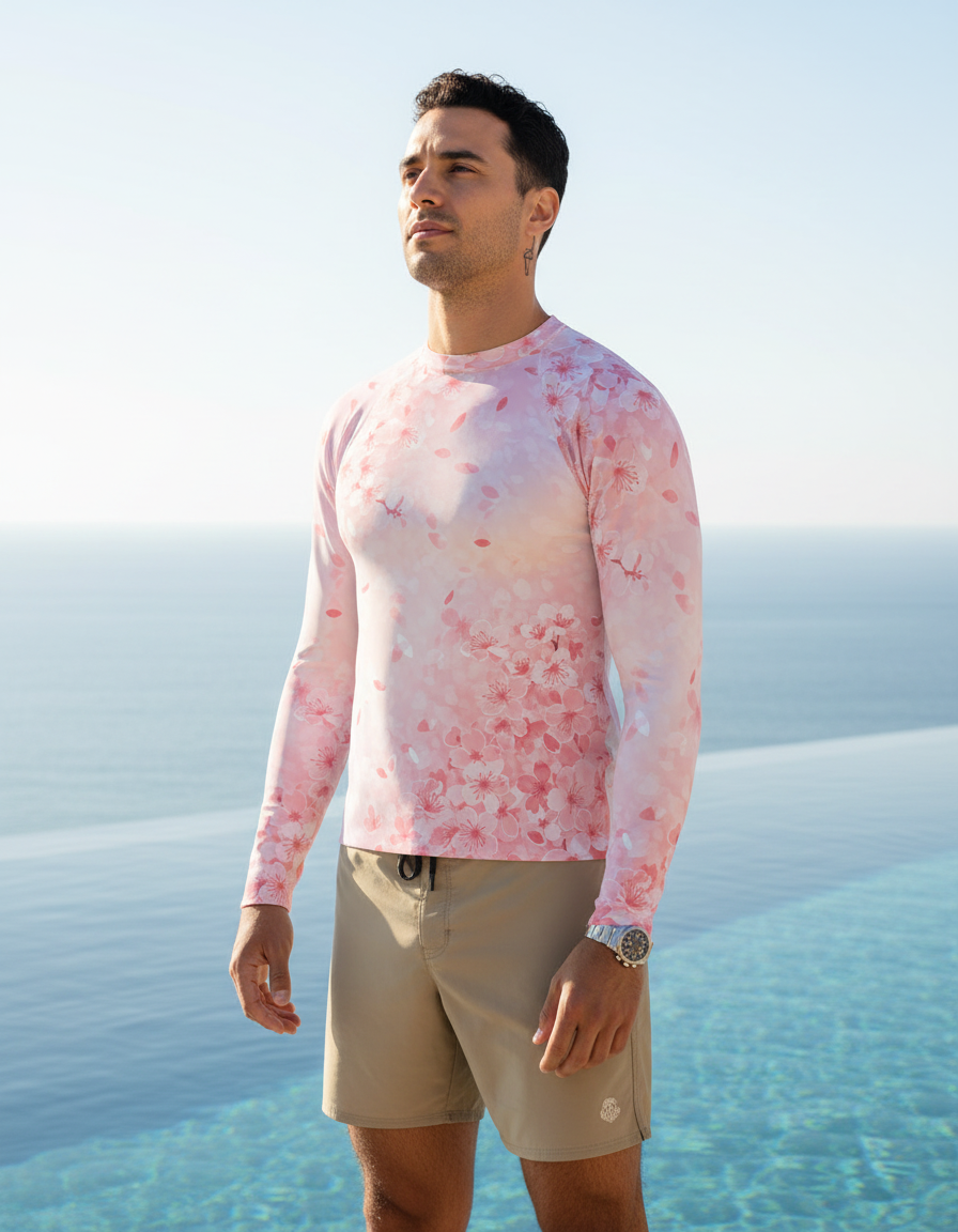 Men's Sakura Cherry Blossom rashguard