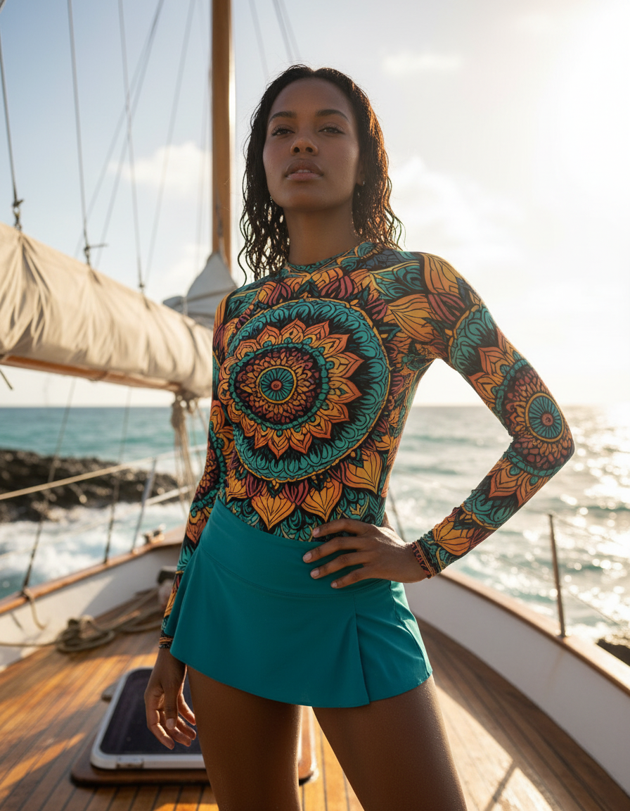 Women's Mandala Art rashguard