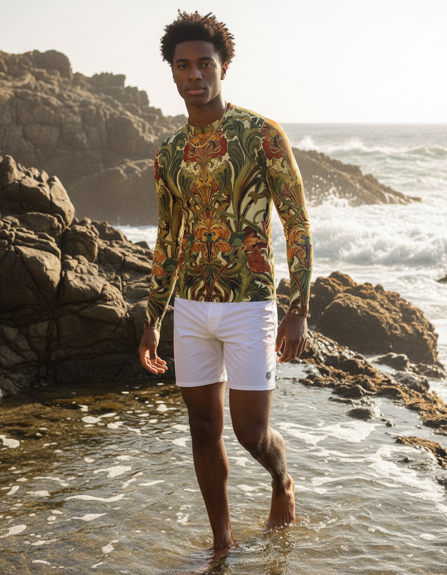 Men's Art Nouveau rashguard