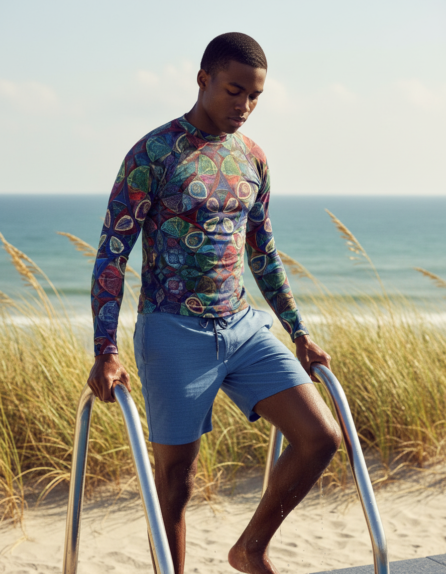 Men's Complex Color Patterns rashguard