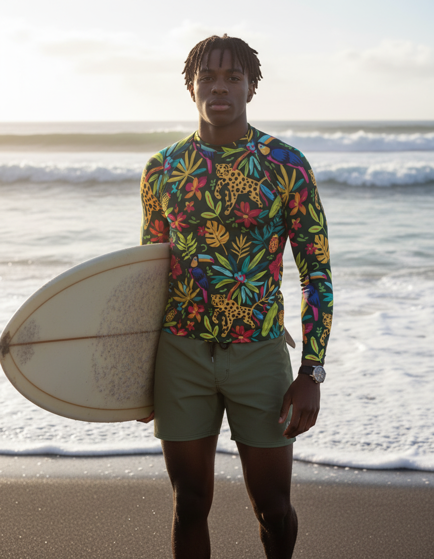 Men's Vibrant Seamless Patterns rashguard