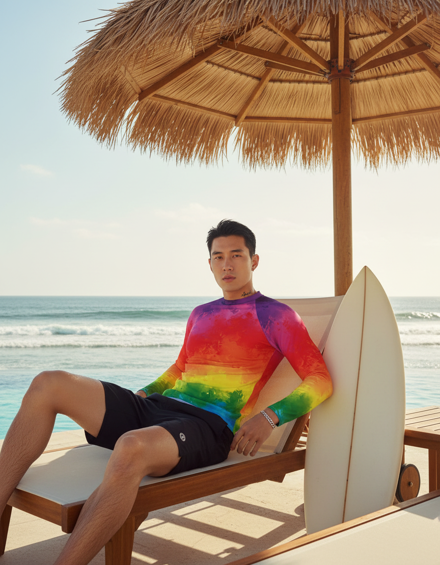 Men's Rainbow Patterns rashguard