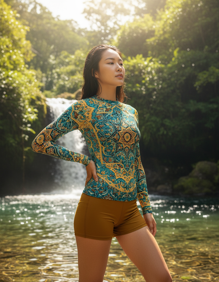 Women's Ottoman Tile rashguard
