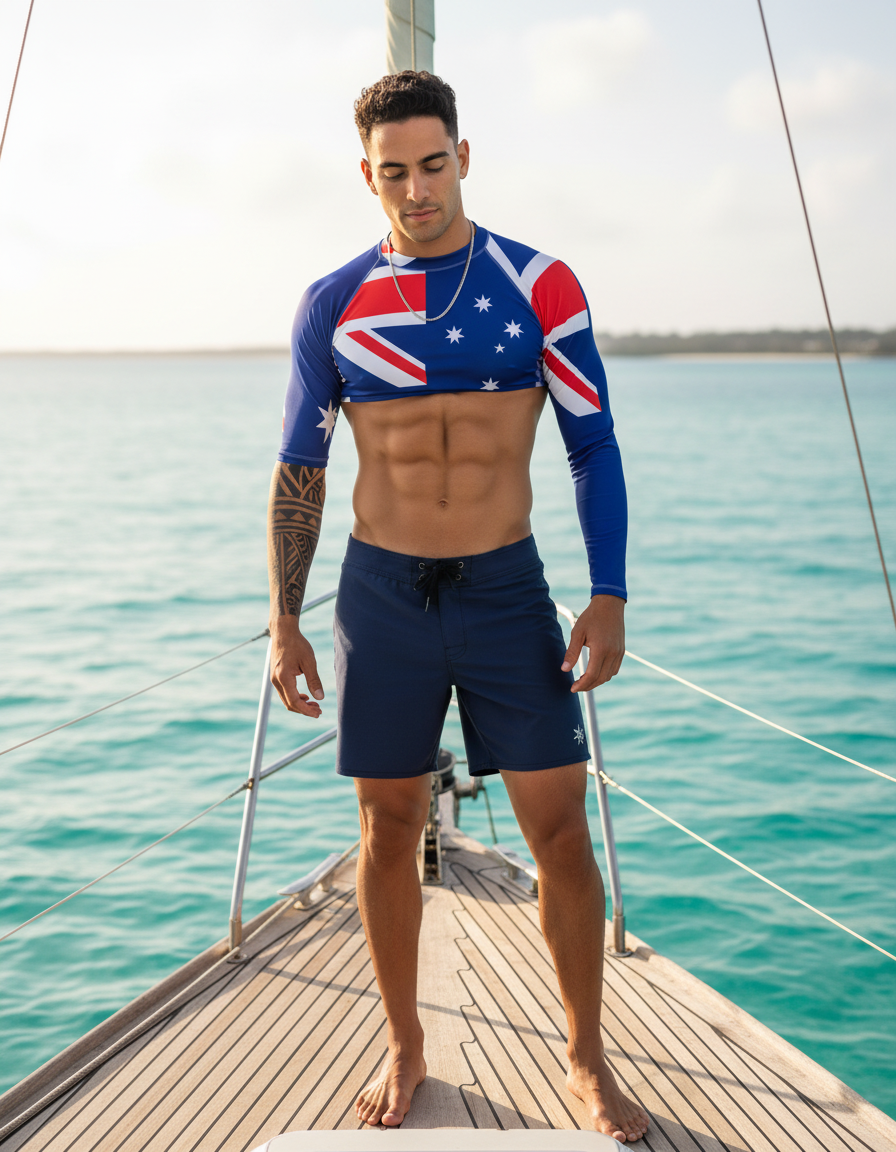 Men's Australian Flag rashguard