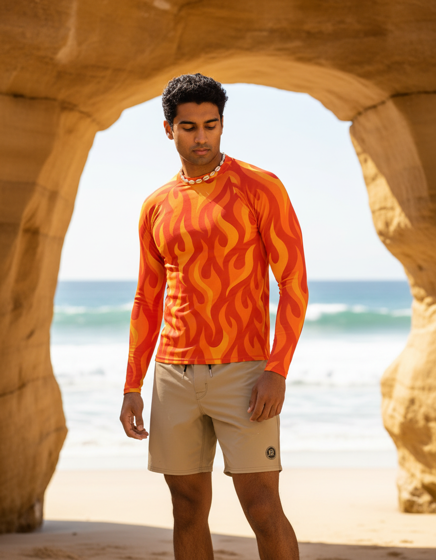 Men's Fire Patterns rashguard