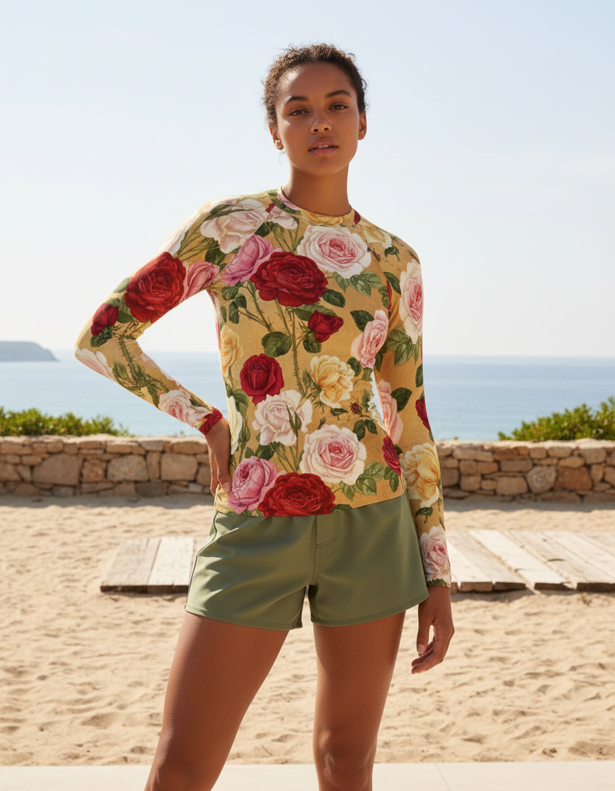 Women's Redoute Rose rashguard