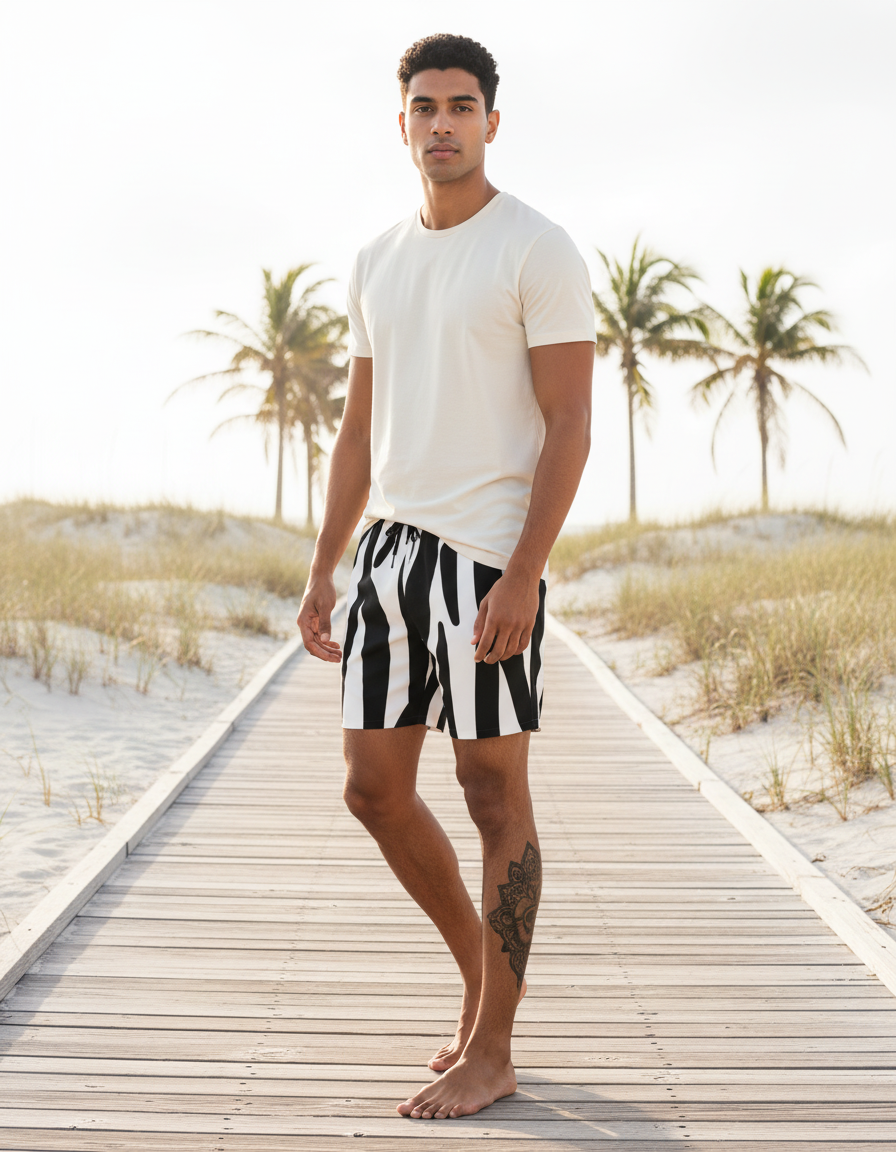 Men's Swim Trunks in Zest