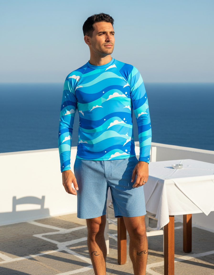 Men's Ocean Wave rashguard