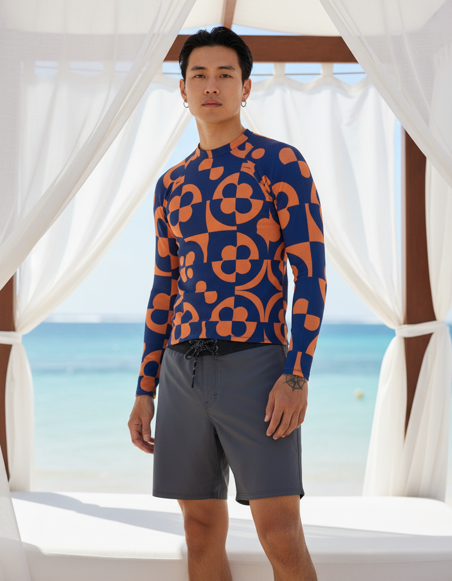 Men's Bicolor Patterns rashguard