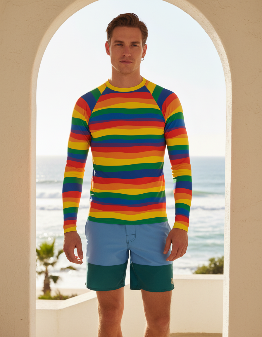 Men's Rainbow rashguard