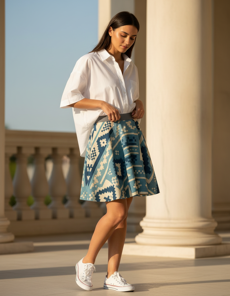 Skater Skirt in Cielo