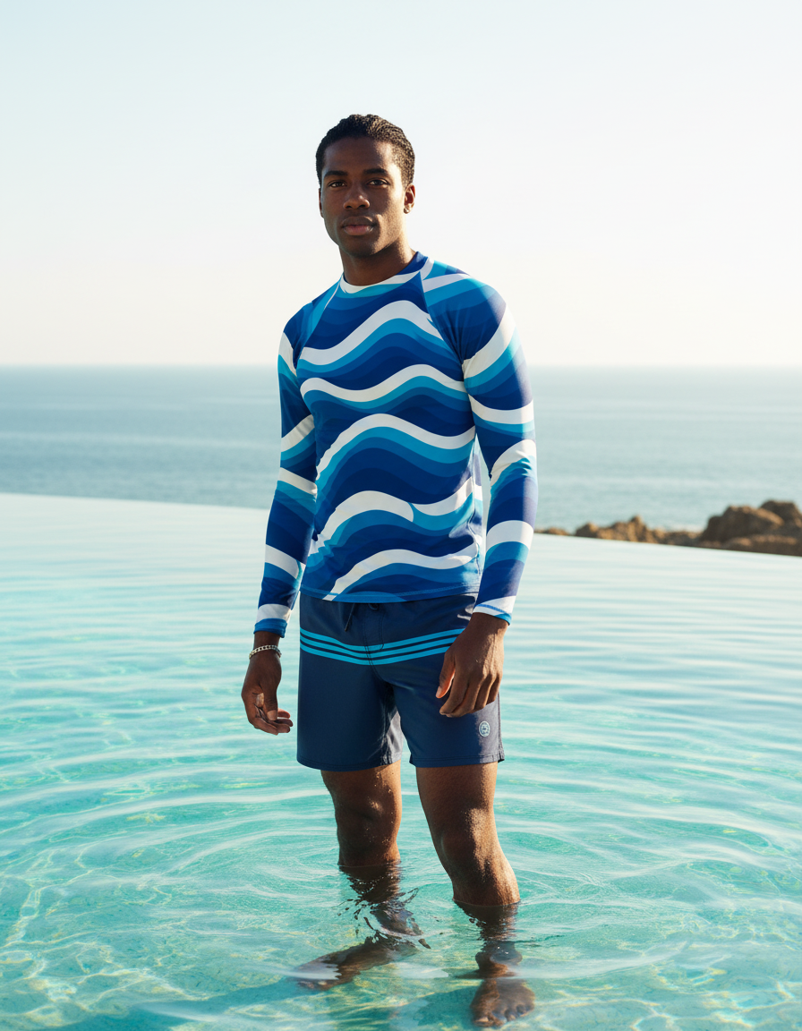 Men's Ocean Wave rashguard