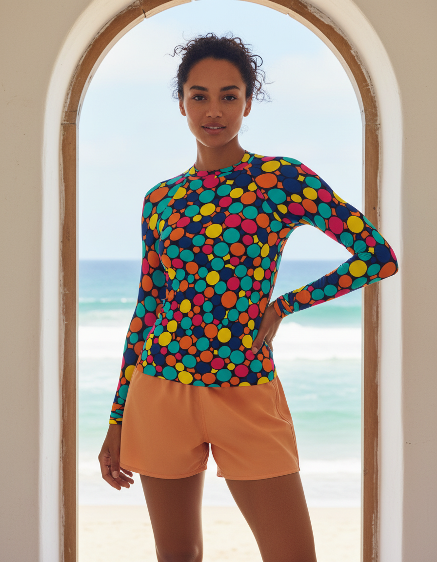 Women's Vibrant Seamless Patterns rashguard