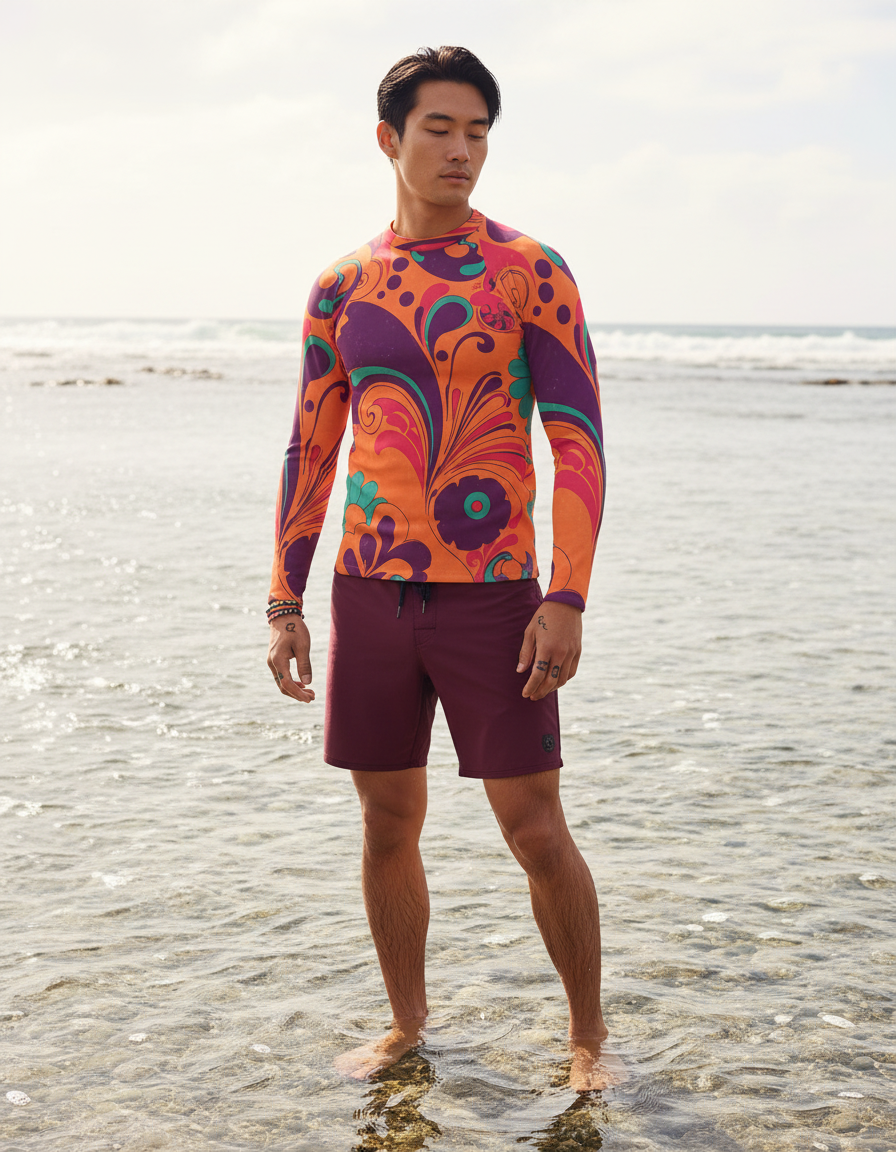 Men's Psychedelic 60s rashguard