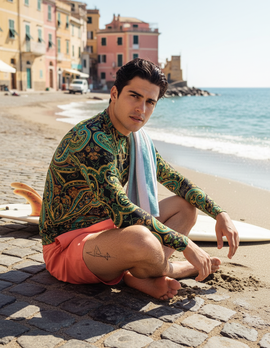 Men's Persian Paisley rashguard