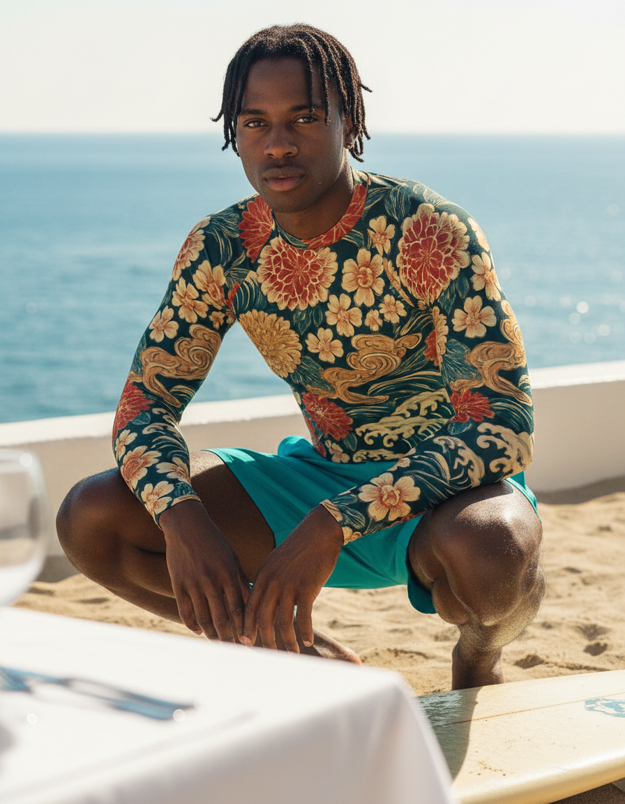 Men's Japanese Ukiyo-e rashguard