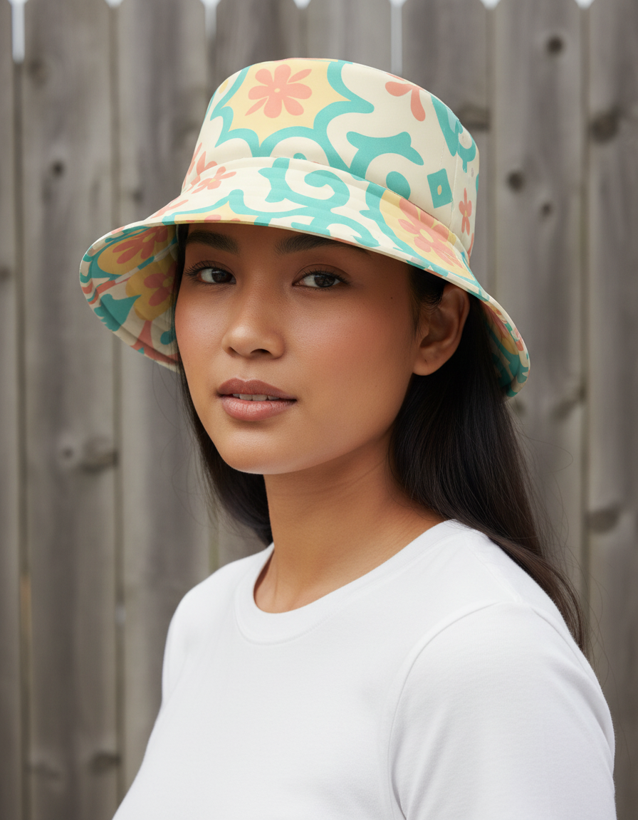 Bucket Hat in Azulito