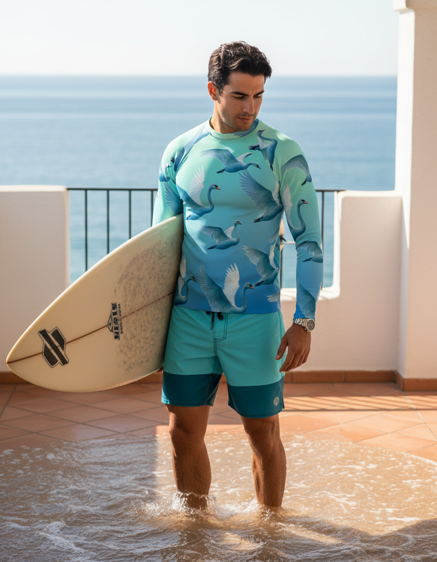 Men's Swan rashguard