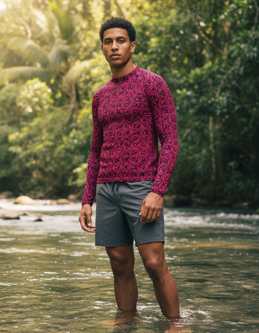 Men's Bicolor Patterns rashguard