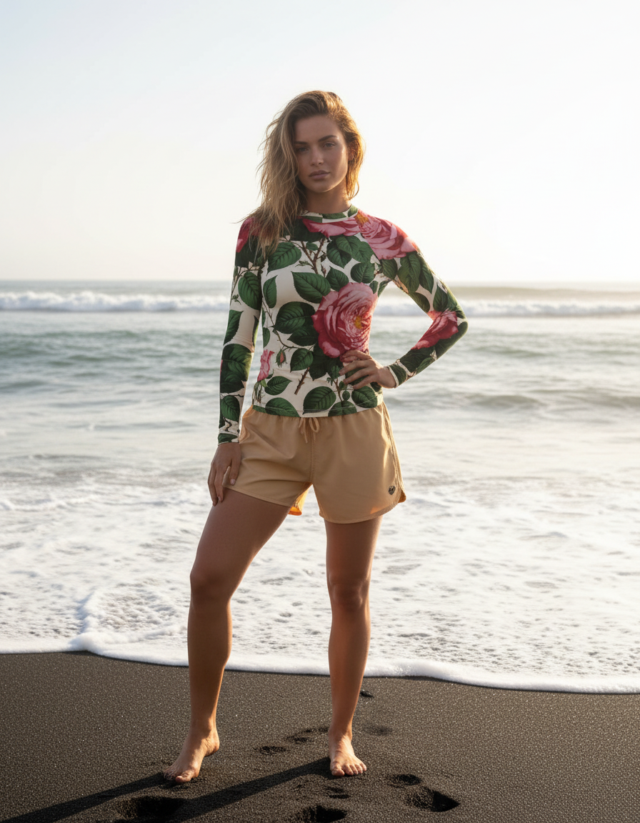 Women's Redoute Rose rashguard