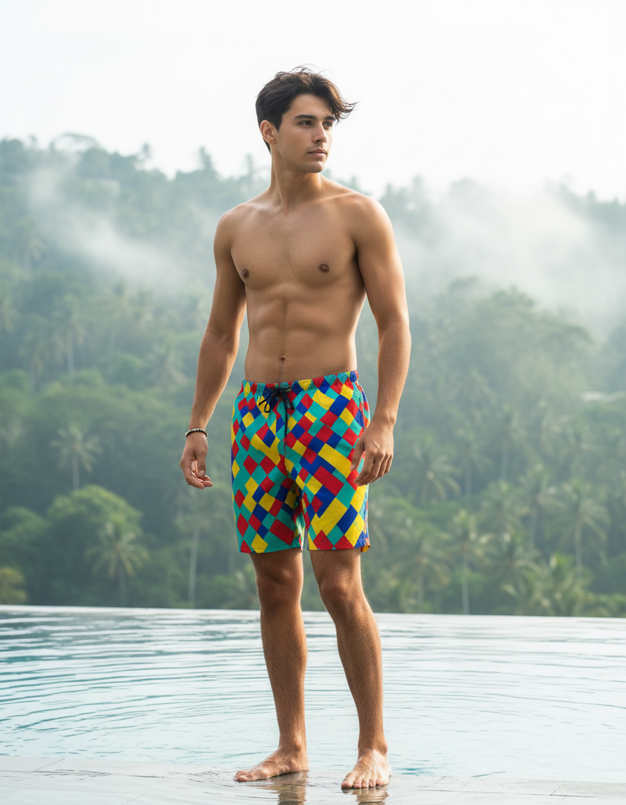 Pixel Men's Swim Trunks swim trunks