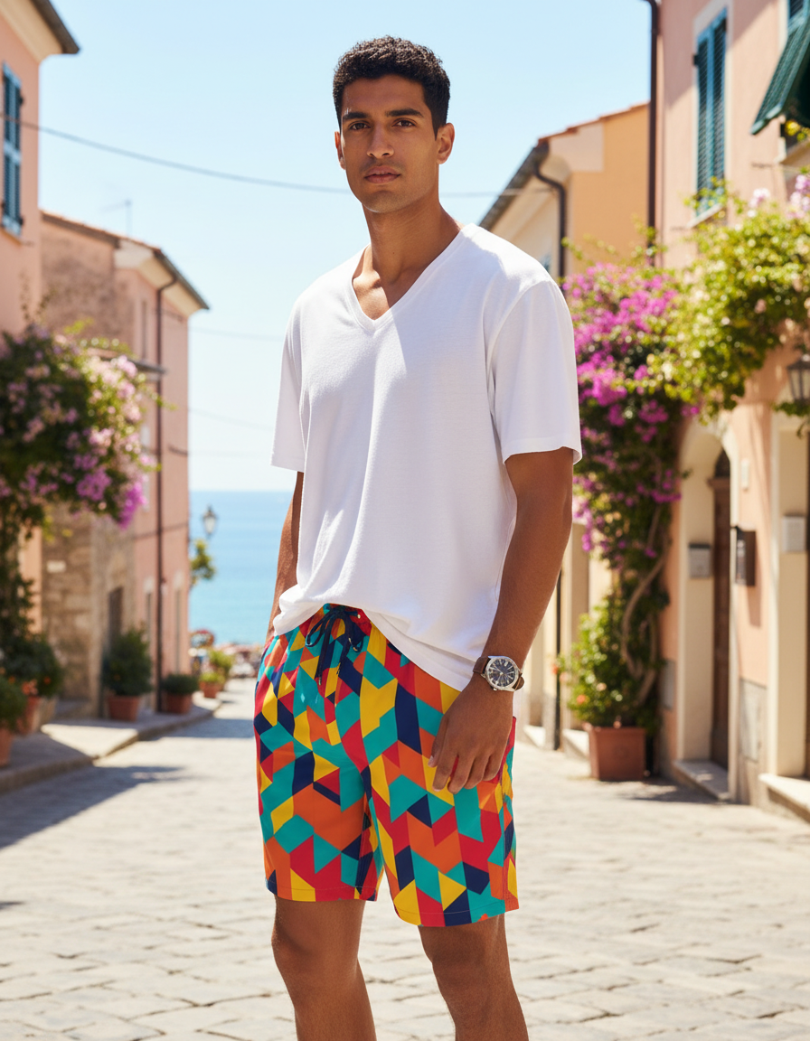 Wavescape Harmony Sayagata Men's Swim Trunks