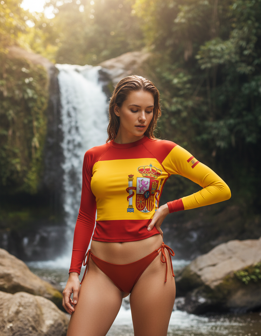Women's Spanish Flag rashguard