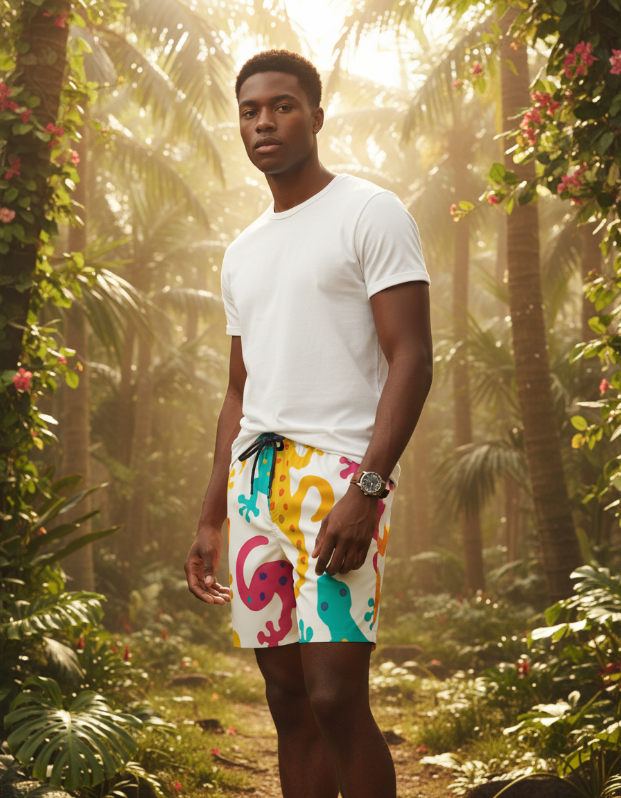 Men's Swim Trunks in Mosaic