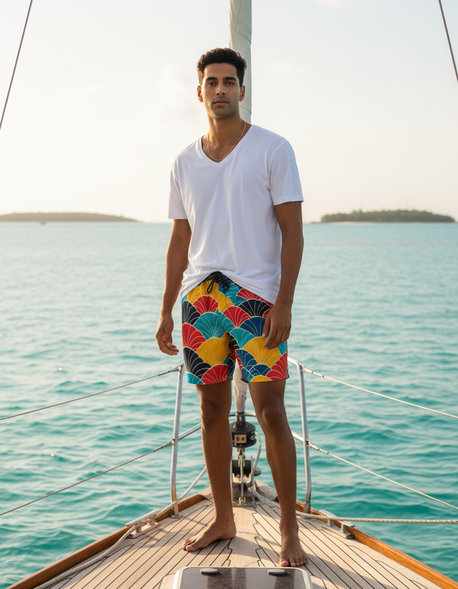 Wave Ambience Men's Swim Trunks