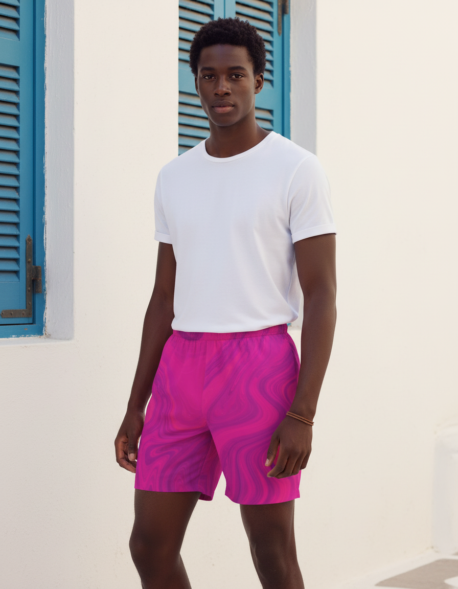 Oceanic Flow Marble Men's Swim Trunks