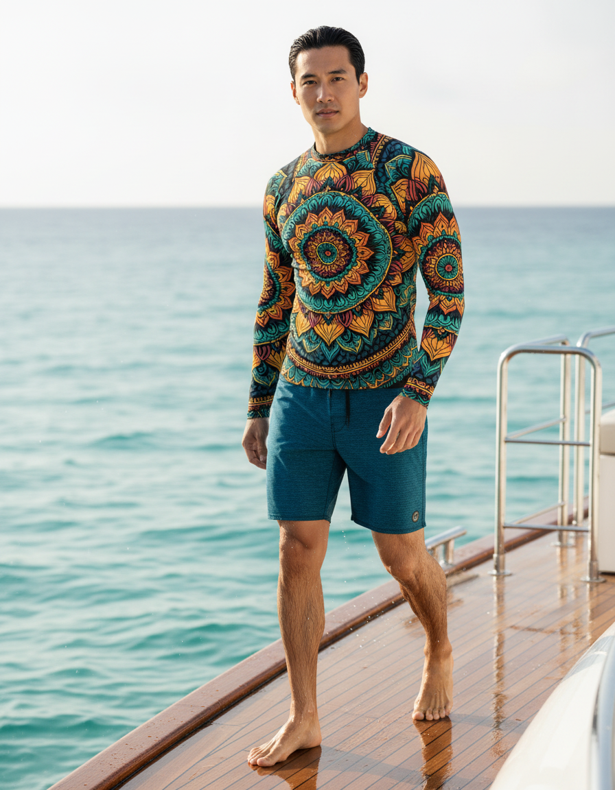 Men's Mandala Art rashguard