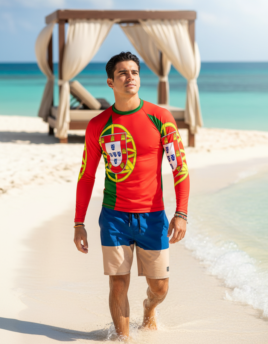 Men's Portuguese Flag rashguard