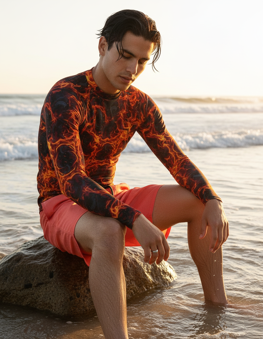 Men's Fire Patterns rashguard