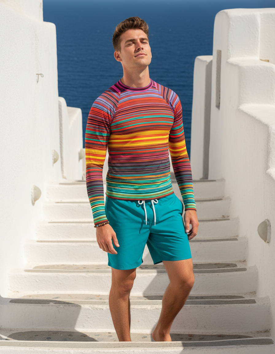 Men's Striped Patterns rashguard