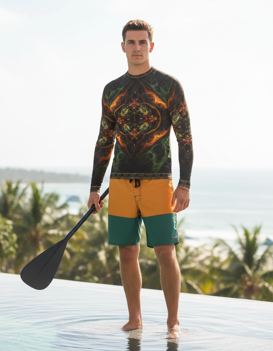 Men's Base Card Patterns rashguard