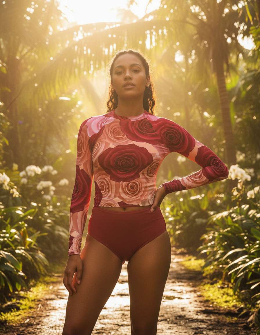 Women's Rose rashguard