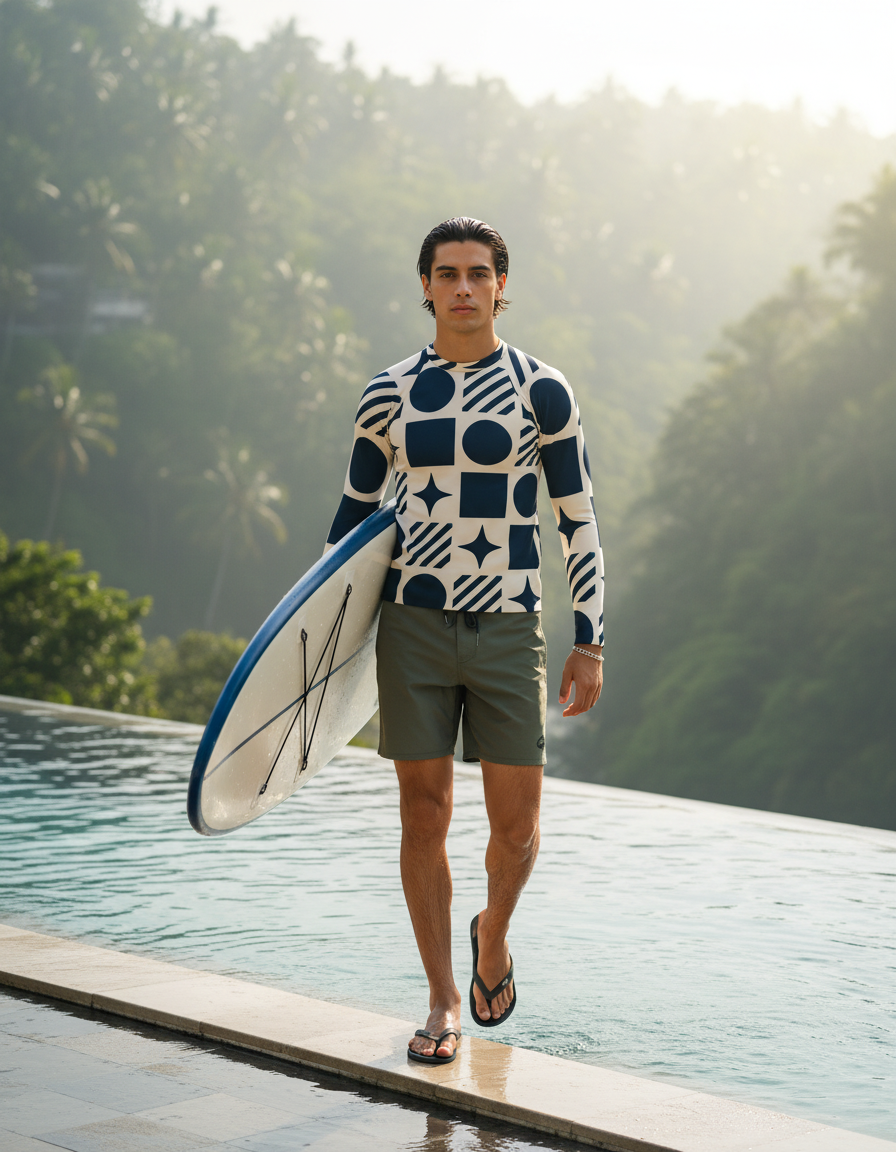 Men's Bicolor Patterns rashguard
